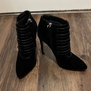 Neiman Marcus Black Velvet Boots